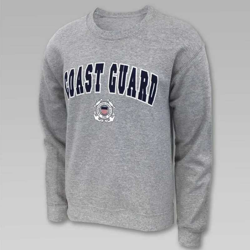 Coast Guard Arch Seal Crewneck (Grey)