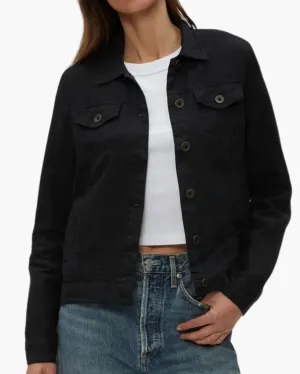 JEAN LINEN JACKET IN BLACK