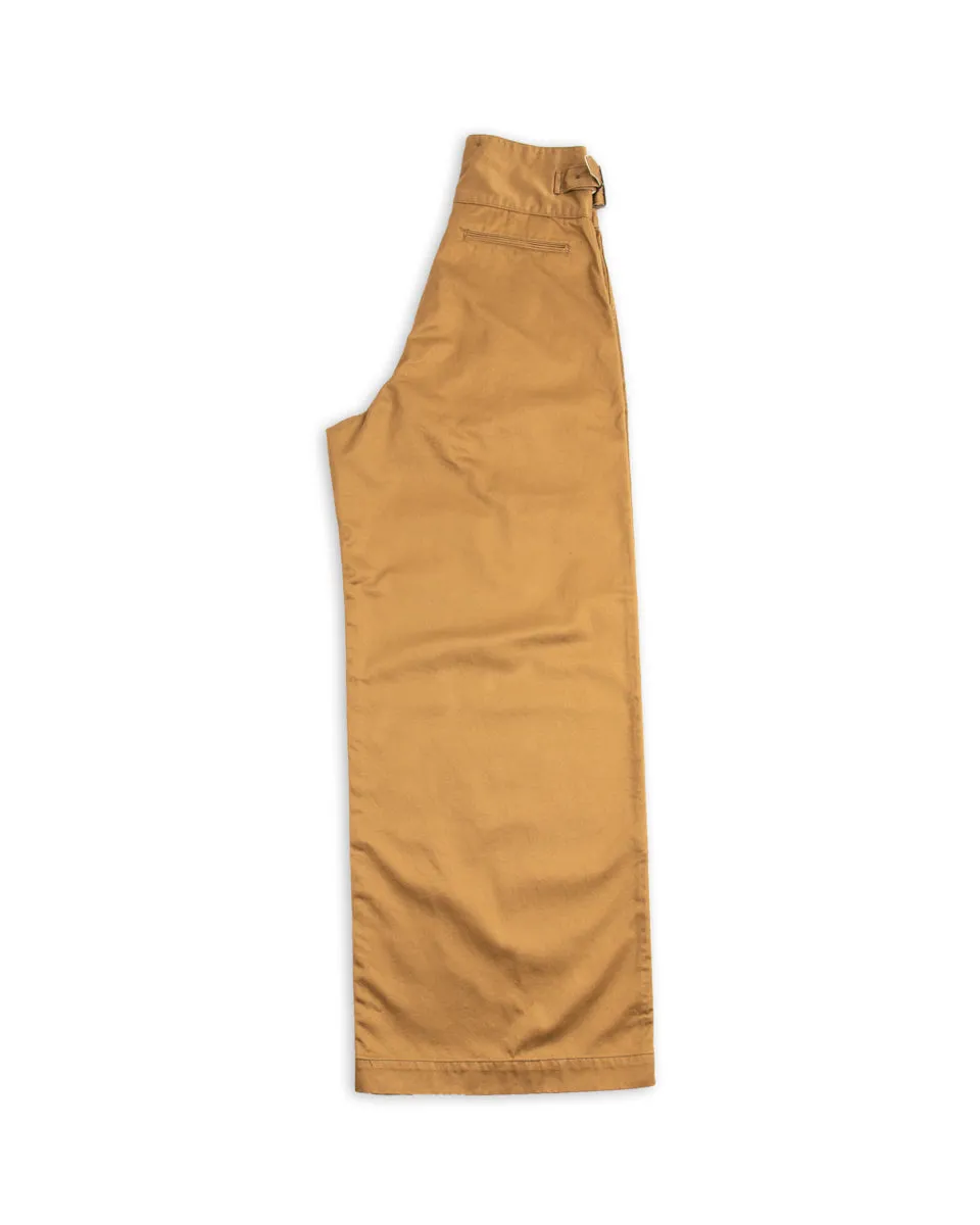 Khaki Chino Wide Gurkha Pants - Field Beige