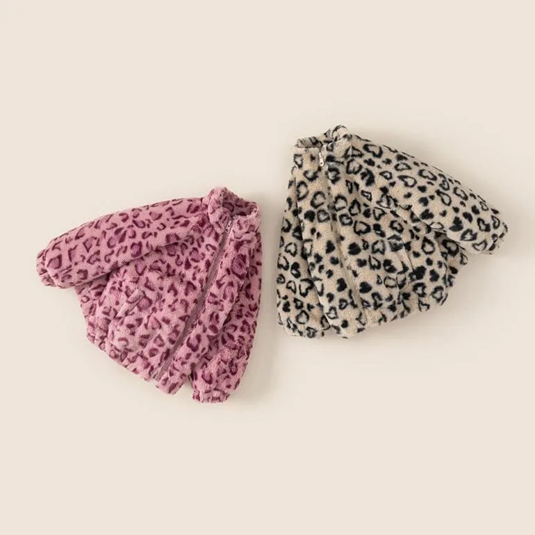 Leopard Print Fleece Jacket
