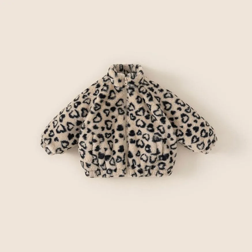 Leopard Print Fleece Jacket