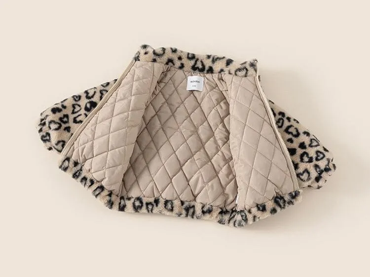 Leopard Print Fleece Jacket