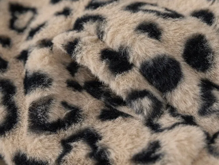 Leopard Print Fleece Jacket