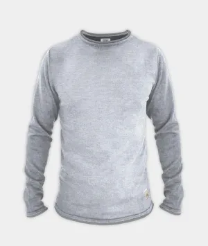 Lnnerup Mens Knit Double Knitted Grey Melange - ELSK