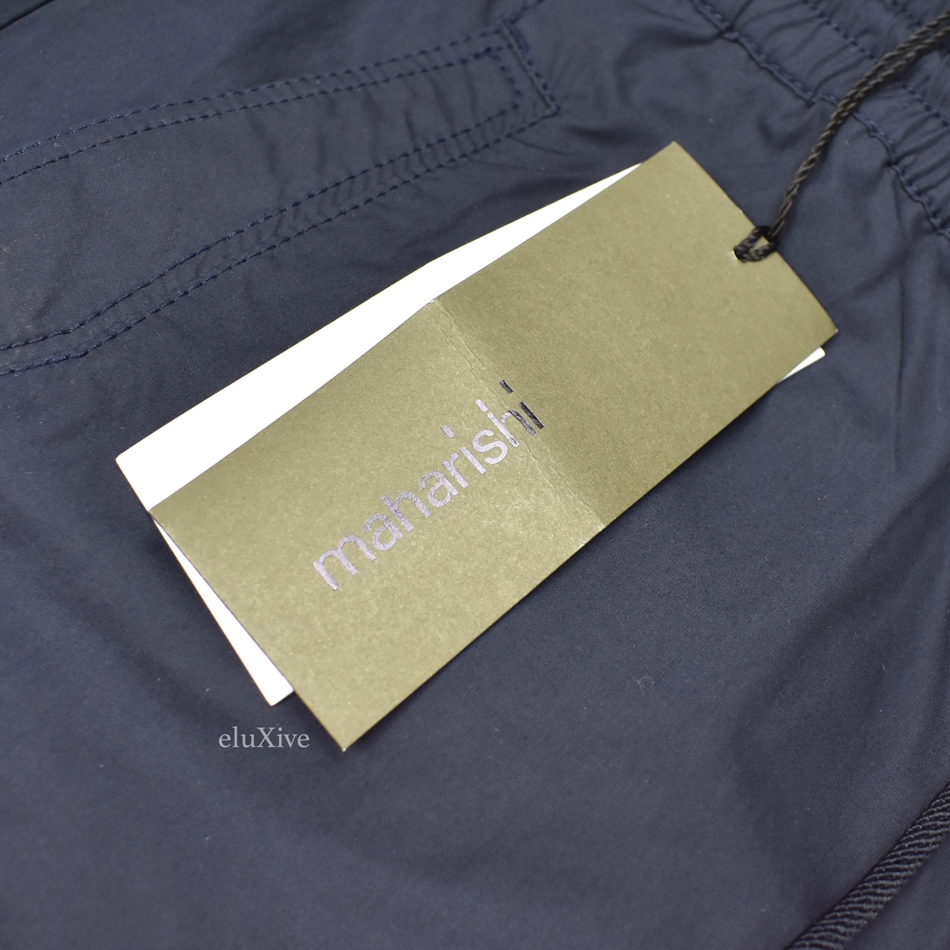 Maharishi - Navy Dragon Embroidered Shorts