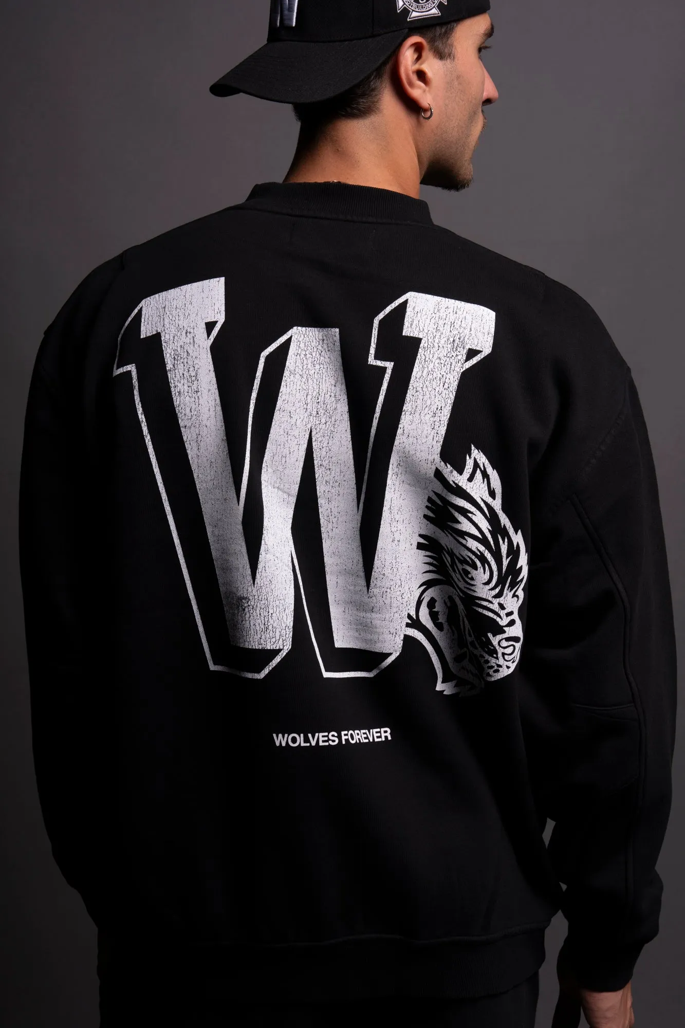 Our Stamp Cornell Crewneck in Black