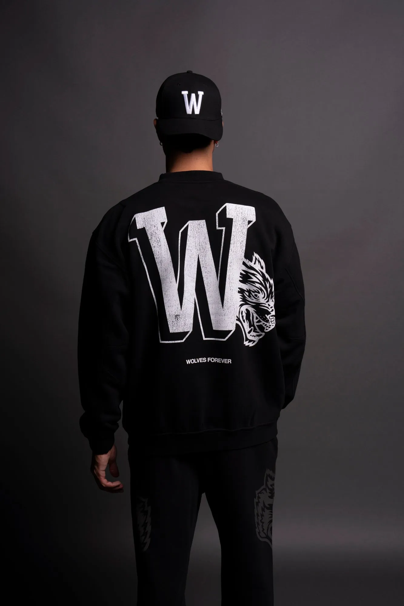 Our Stamp Cornell Crewneck in Black