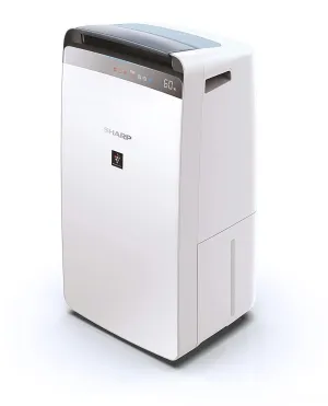 SHARP DW-J20FM-W-DE Air Purifier & Dehumidifier – 20L/Day Moisture Removal, Plasmacluster Tech, HEPA Filter, Covers 550 Sq. Ft.