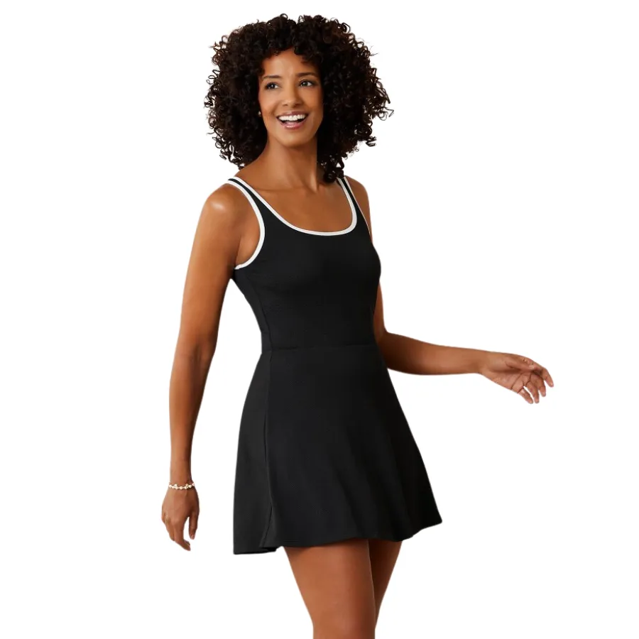 Tommy Bahama Scoop Neck Romper SS500629 - Island Cays Black