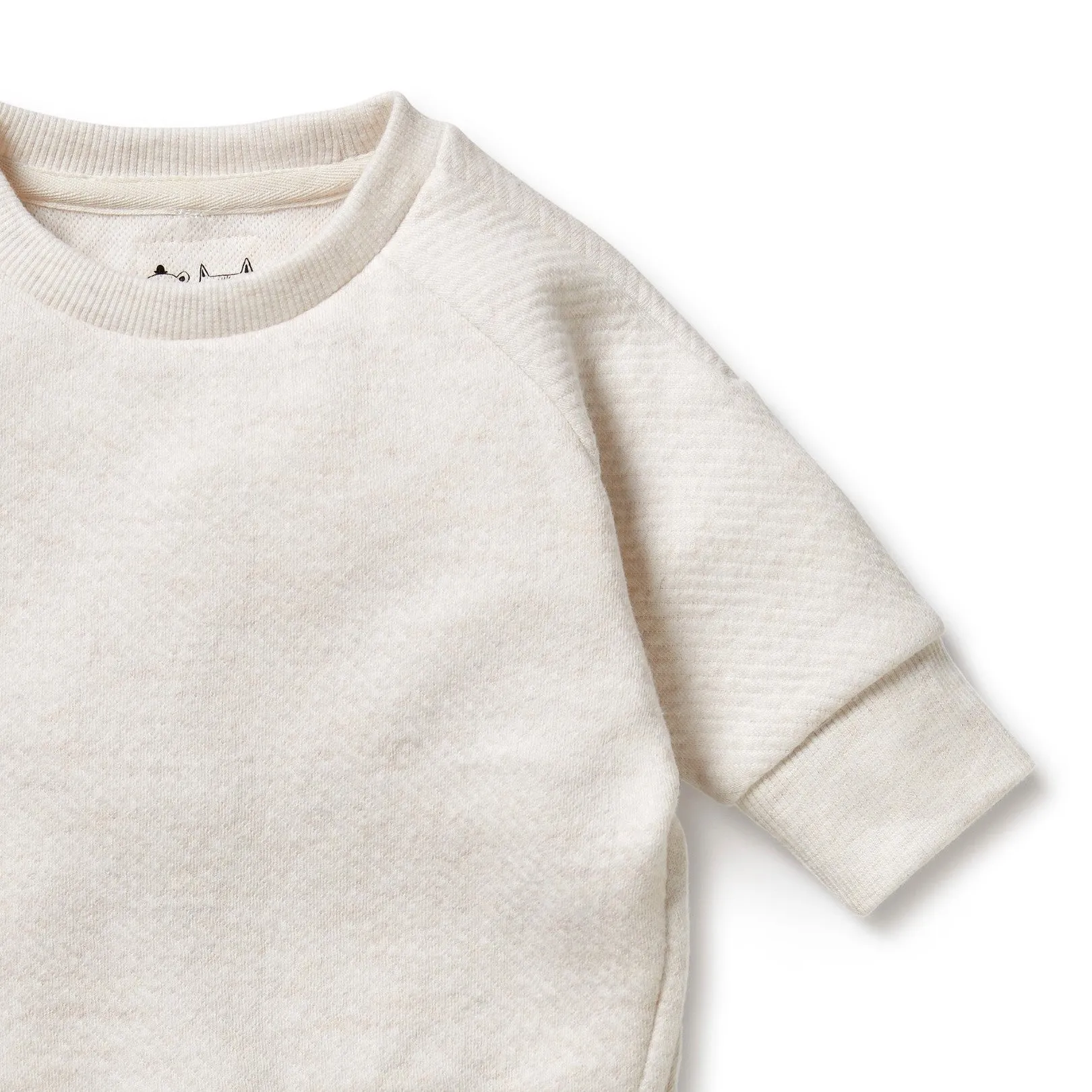 Wilson and Frenchy Organic Quilted Sweat - Oatmeal