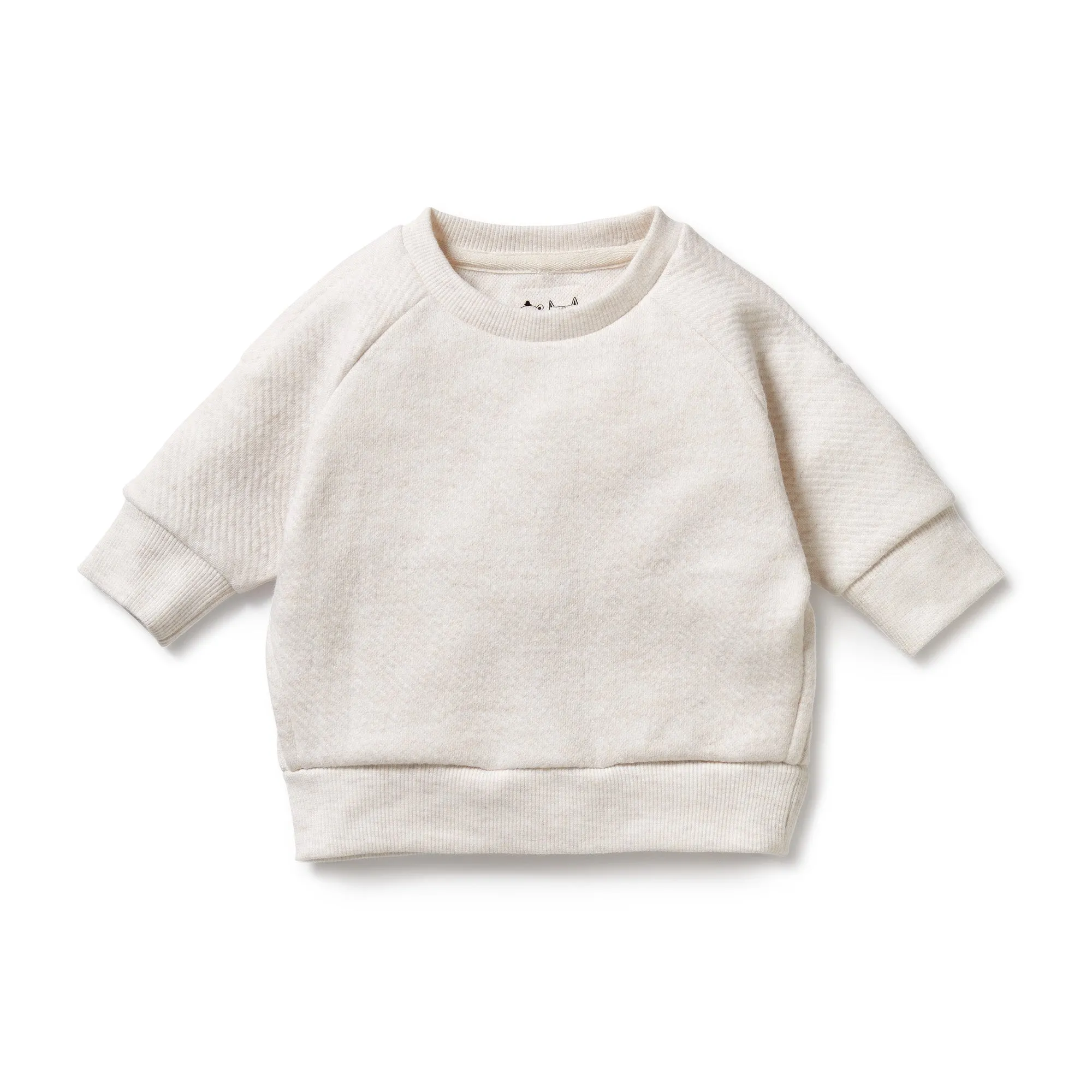 Wilson and Frenchy Organic Quilted Sweat - Oatmeal