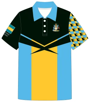 WOMEN POLO SHIRT TOP SHORT SLEEVE BLACK | TEAM BAHAMAS - ILCA | PSNLZ'D